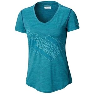 Columbia Women's L Trinity Trail II Graphic V-neck Tee Heathered‎ Hiking Outdoor